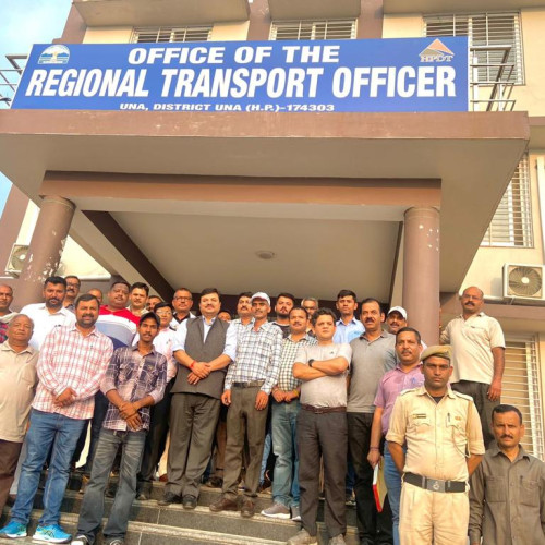 Meeting regarding Road Safety, Vehicle Location Tracking Device, Good Samaritan with Bus/ Truck/ Taxi Operators and other stakeholder departments on 23-08-2022 at Una District.